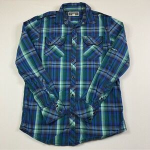 INC‎ International Concepts Shirt Mens Small Long Sleeve Western Pearl Snap